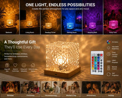 Rotierender Wasserwellen-Nachtlichtprojektor, tragbare Aurora-Galaxie-Lampe für Schlafzimmer, Wohnungs- und Studentenraum-Ambiente, romantisches Geschenk
