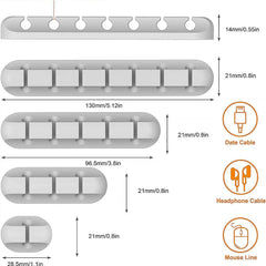Selbstklebende Kabelhalter-Clips, Kabelmanagement, Kabel-Organizer für den Schreibtisch, USB-Ladekabel, Nachttisch, Netzkabel, Mauskabel