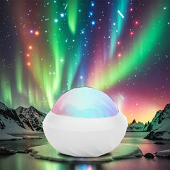 Nordlichtprojektor RGB Atmosphäre Nachtlichter Fernbedienung USB Aurora Projektionslampe 360° °   Drehen Sie für die Party-Dekoration zu Hause