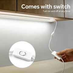 1-30M Flexibler Silikon-COB-LED-Streifen 220V, Wasserdicht, 3 Farbtemperaturen Neonlicht mit Schalter für Heim-Ambiente-Dekoration