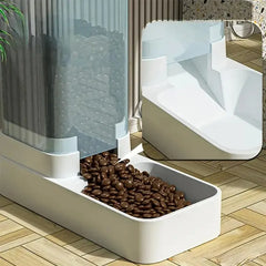 1 Stück/2 Stück automatischer Futterspender/Wasserspender für Hunde, Schwerkraft-Hundefutter- und Wasserspender-Set aus Kunststoff