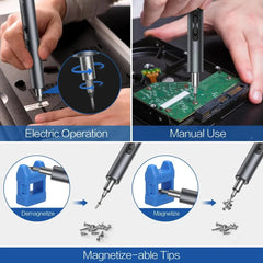 Elektroschrauber-Präzisionssets, 62-in-1-Elektrowerkzeug-Set, wiederaufladbar, kabellos, Mini, kleine magnetische Bits für Xiaomi Cell Mobile