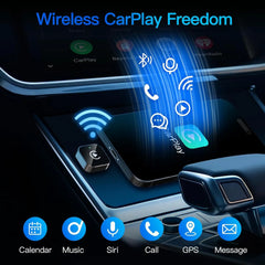(2026 Verbessert) Kabelloser CarPlay-Adapter für Apple iPhone und Android, kleine Größe, Plug-and-Play, schnelle und stabile kabellose Verbindung