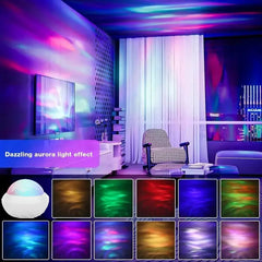Nordlichtprojektor RGB Atmosphäre Nachtlichter Fernbedienung USB Aurora Projektionslampe 360° °   Drehen Sie für die Party-Dekoration zu Hause