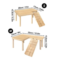 Hamster Holz Leiter Plattform Sprungbrett Spielplatz Hamster Klettern Spielzeug Kleine Haustiere Treppen Spielzeug Hamster Mäuse Käfig Zubehör