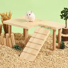 Hamster Holz Leiter Plattform Sprungbrett Spielplatz Hamster Klettern Spielzeug Kleine Haustiere Treppen Spielzeug Hamster Mäuse Käfig Zubehör