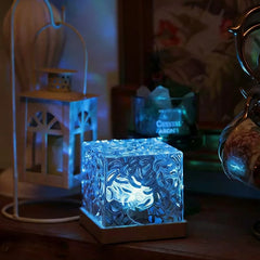 Rotierender Wasserwellen-Nachtlichtprojektor, tragbare Aurora-Galaxie-Lampe für Schlafzimmer, Wohnungs- und Studentenraum-Ambiente, romantisches Geschenk